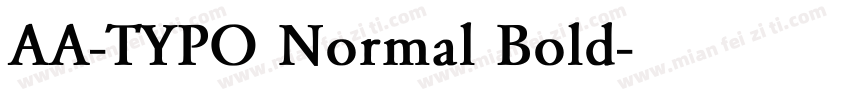 AA-TYPO Normal Bold字体转换